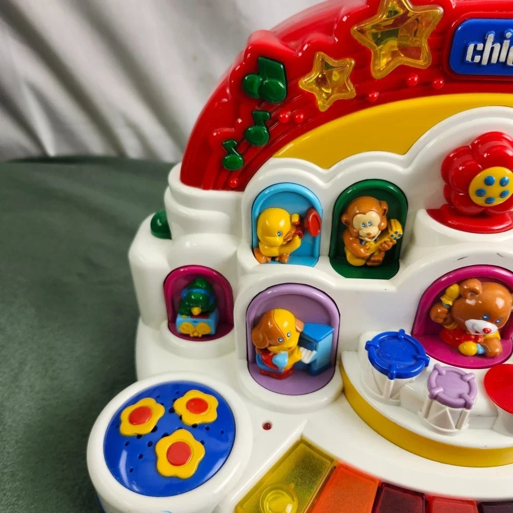 Vintage Chicco Animal Orchestra Piano Keyboard Toy Sounds And Lights Working!!!!